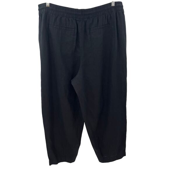 Athleta 2025 1X Retreat High Rise Linen Ankle Pant Black 658556 - Picture 11 of 11